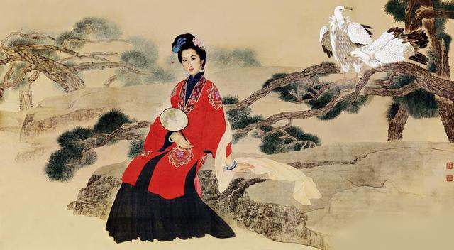 国画名家杨淑涛工笔仕女画欣赏,赵国经工笔仕女画作品欣赏