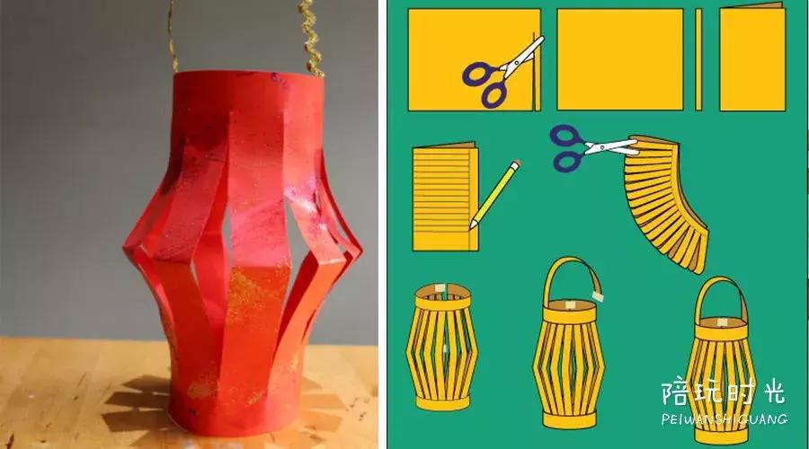 鱼仔灯笼手工,红包鱼灯笼儿童手工