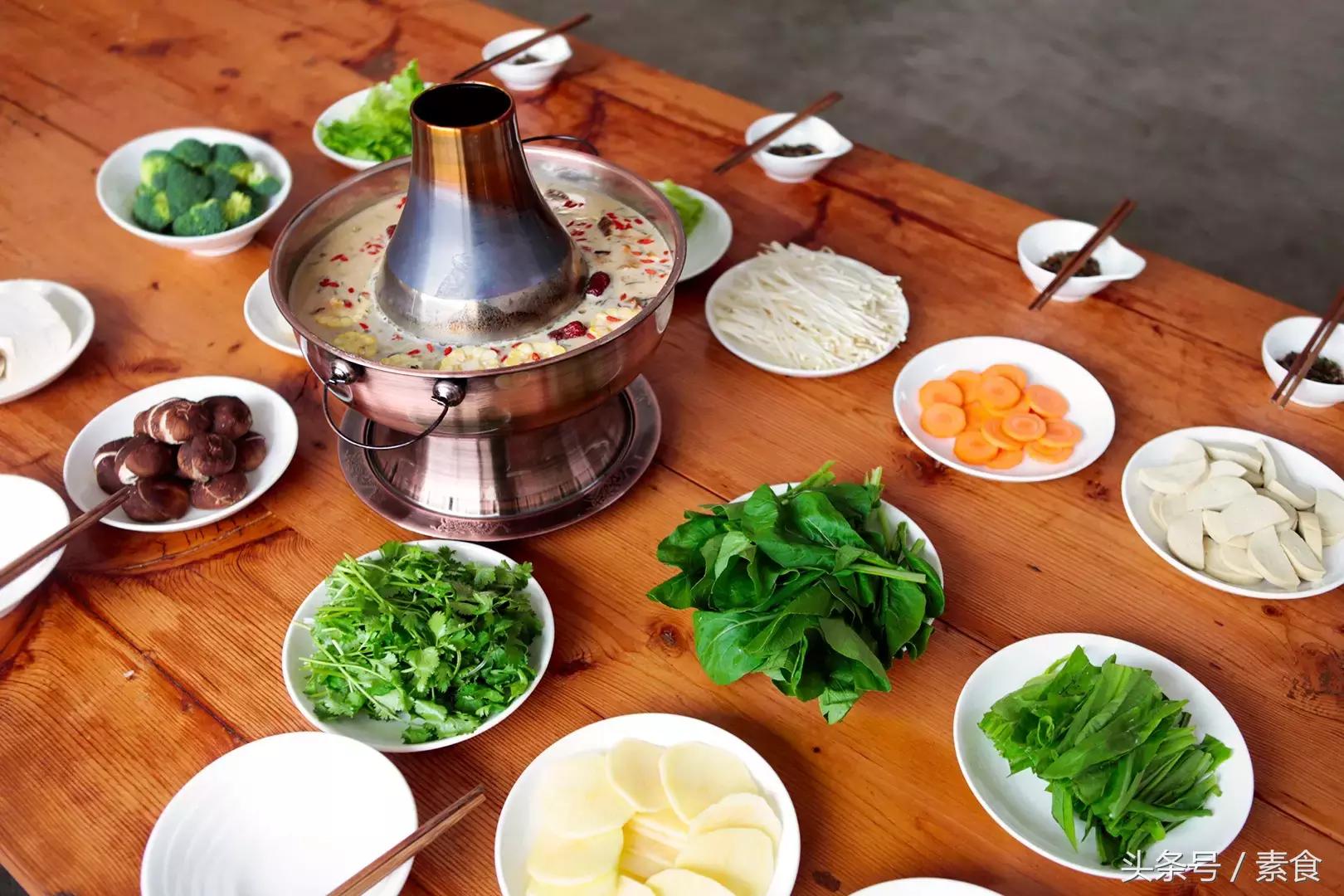 素火锅素食,清淡的素火锅