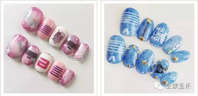 男团同款美甲,韩国男团同款美甲图片