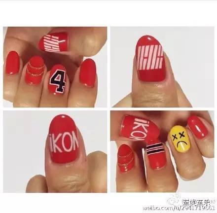 男团同款美甲,韩国男团同款美甲图片