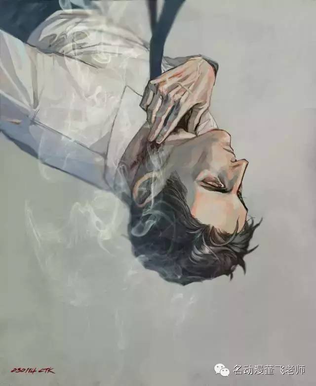 大叔风格插画,帅气大叔的日常插画