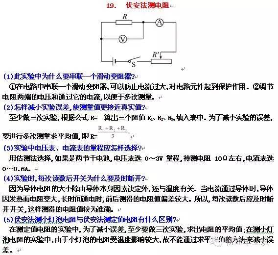 （全精!）中考物理冲刺——实验题“注意事项”总结归纳！