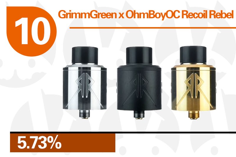 英国2017*子烟电**大奖的重头戏来了，RDA雾化器TOP10榜单出炉