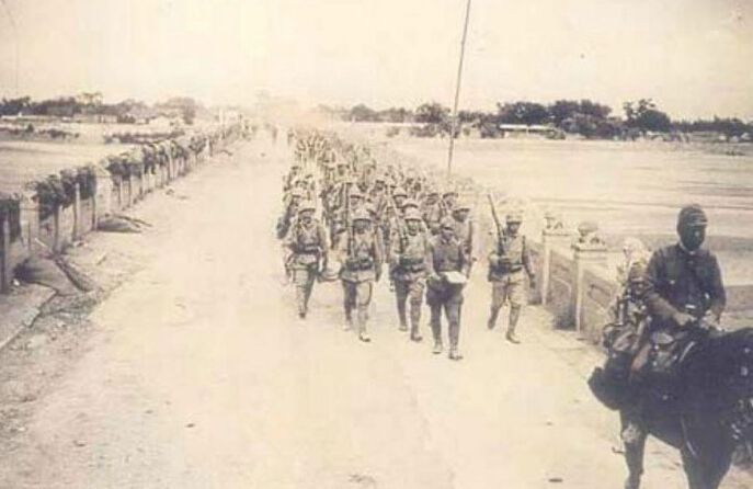 日军侵华战争侵占广西梧州吗,侵华日军侵占河北保定的真实影像