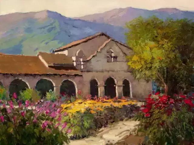 意象油画名家作品,当代中国油画名家写生风景