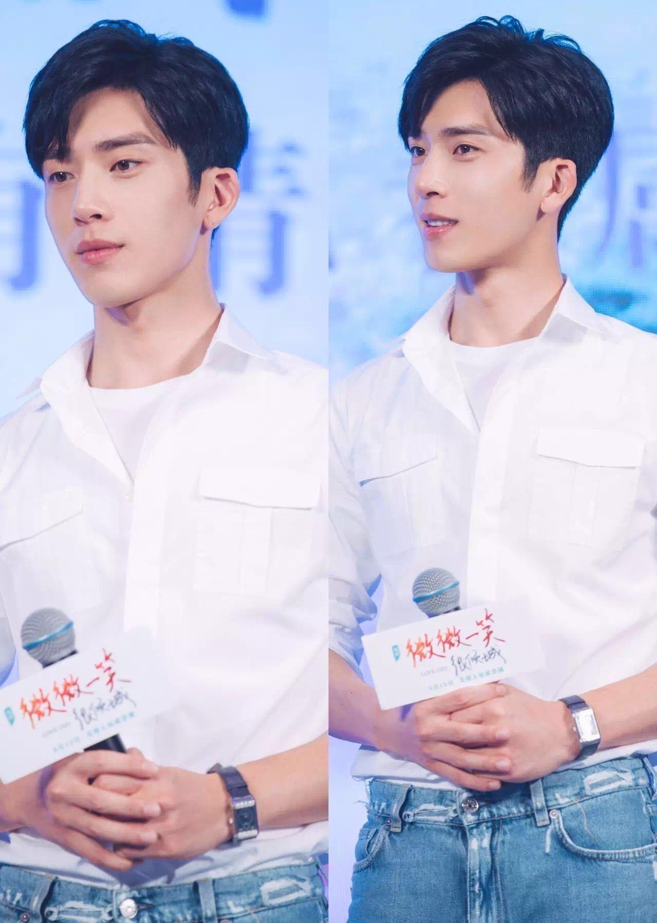 穿花衬衫的男明星李易峰,李易峰黑衬衫黑领带