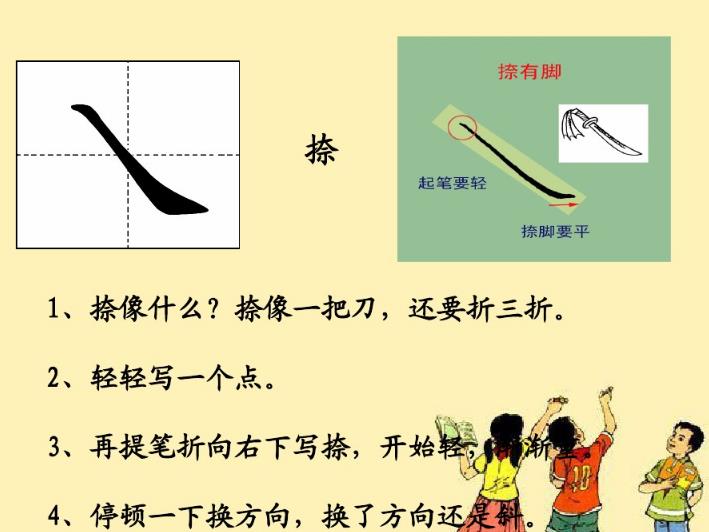 一年级基本笔画写法教程,一年级笔画的正确写法口诀完全版