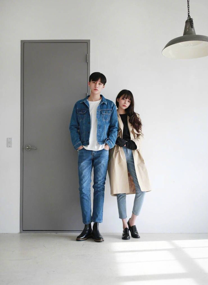 春季情侣装搭配,情侣装卫衣一男一女高级春季套装