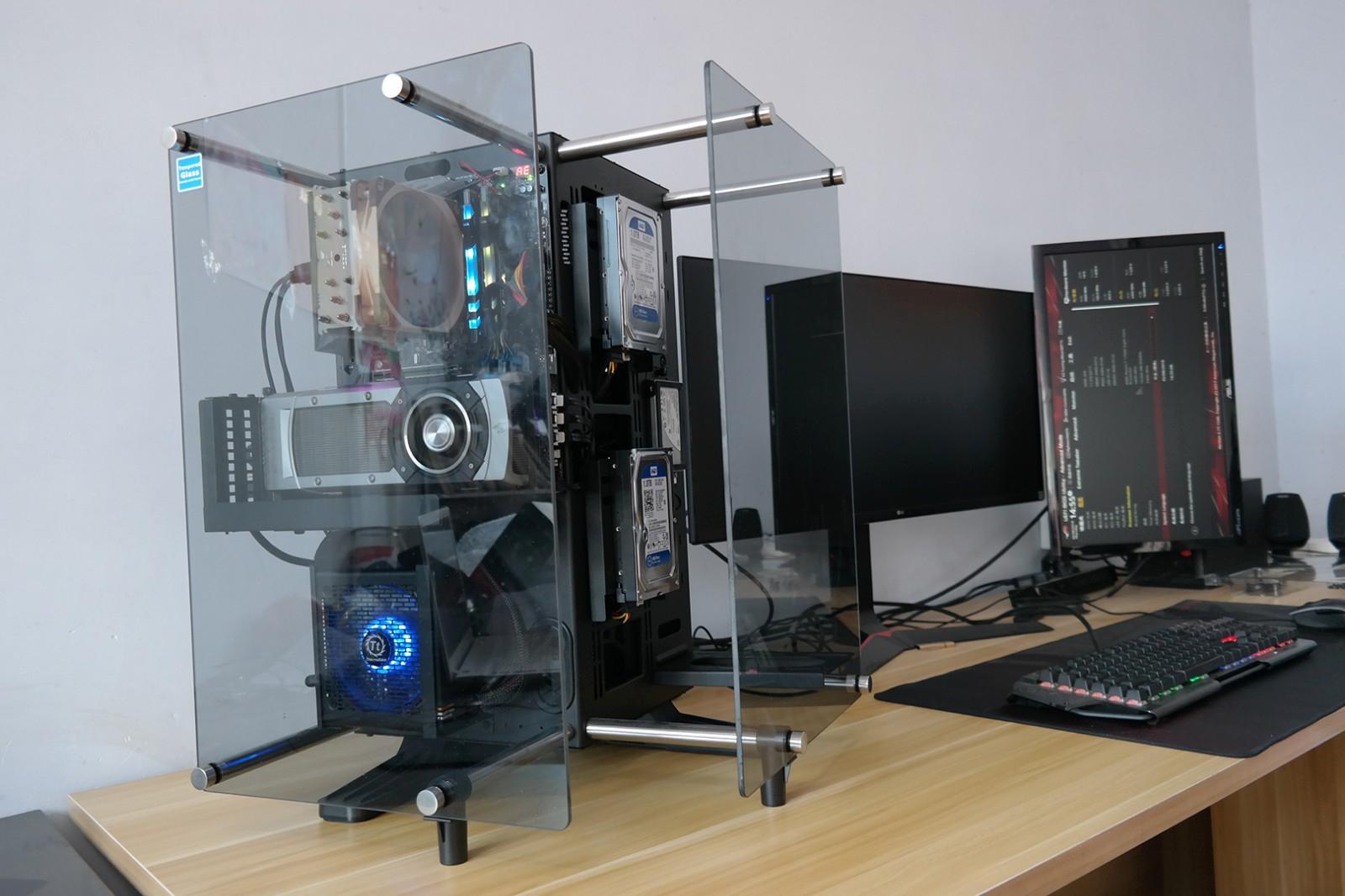 水冷散热电脑装机全过程,tt水冷装机