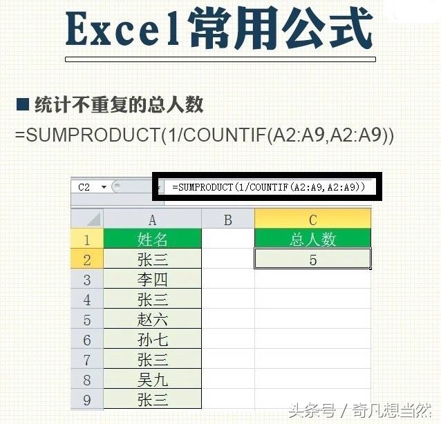 excel表格常用公式使用方法图解,excel表格基础公式大全最新