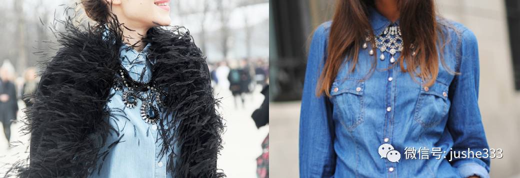 小个子牛仔衬衫的穿法,万能单品白衬衫的n种穿法