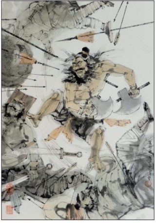 水浒传人物白描图画和性格特点,描写水浒传当中人物性格的词语