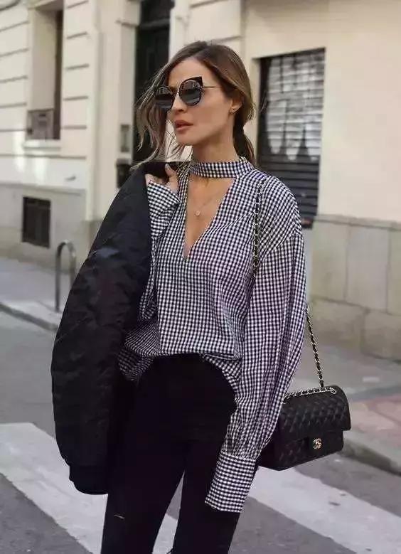 格纹怎么穿显瘦,韩式格纹怎么穿