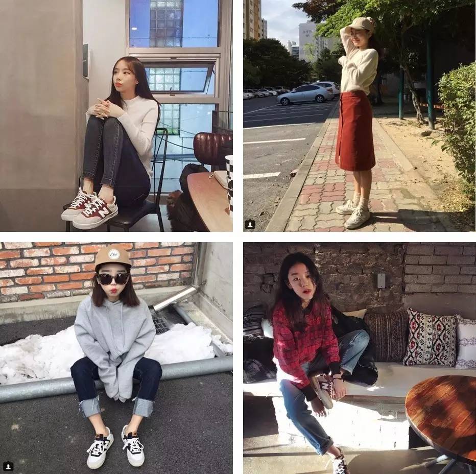 不夸大！韩妞早就不穿高跟鞋了！现在韩国男女人脚一双复古休闲鞋