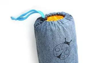 用旧牛仔裤做好看的挂墙收纳袋,旧牛仔裤改造车载收纳袋