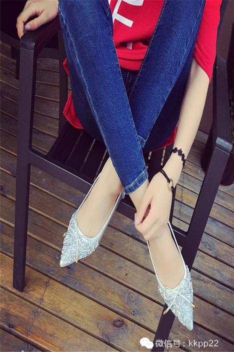 亮晶晶水钻花鞋显脚瘦,豪华全水钻精致优雅芭蕾鞋