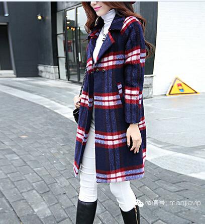 千鸟格毛呢外套女图片 (千鸟格毛呢外套女款时尚潮流)