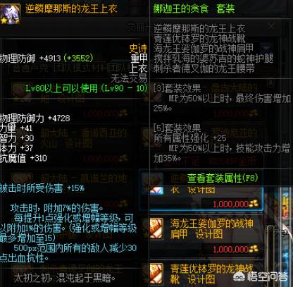 娜迦王的贪食套装110级有用吗,地下城与勇士娜迦王的贪食