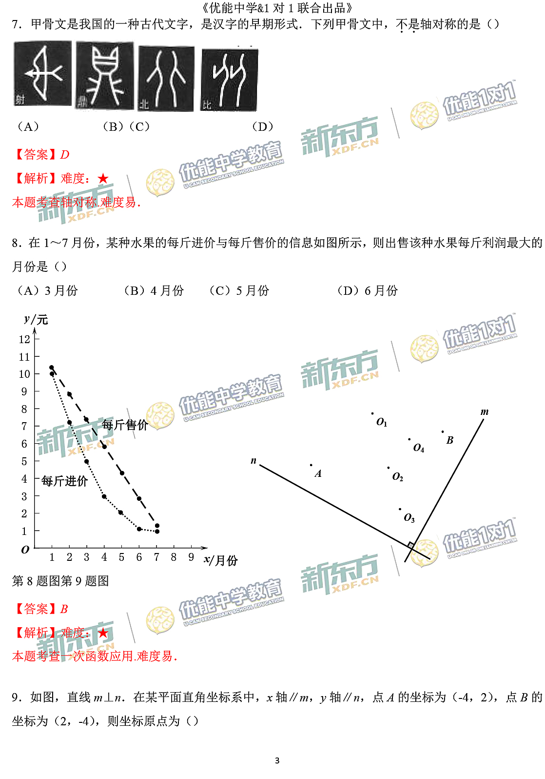 2021北京中考数学深度解析,数学中考考卷答案2015-2016