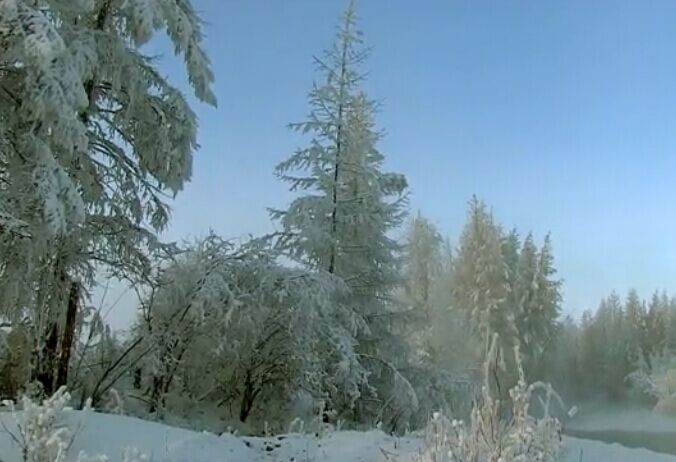 中国最冷小镇呼中上演泼水成冰秀,最冷内蒙古泼水成冰一个字就是美