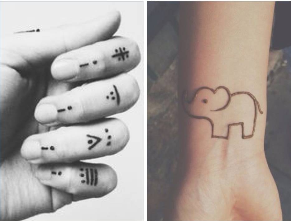 海娜纹身手臂简单,小清新海娜纹身