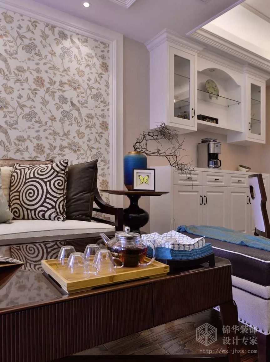 华府庄园106平米装修效果图,华府庄园顶楼复式日照房