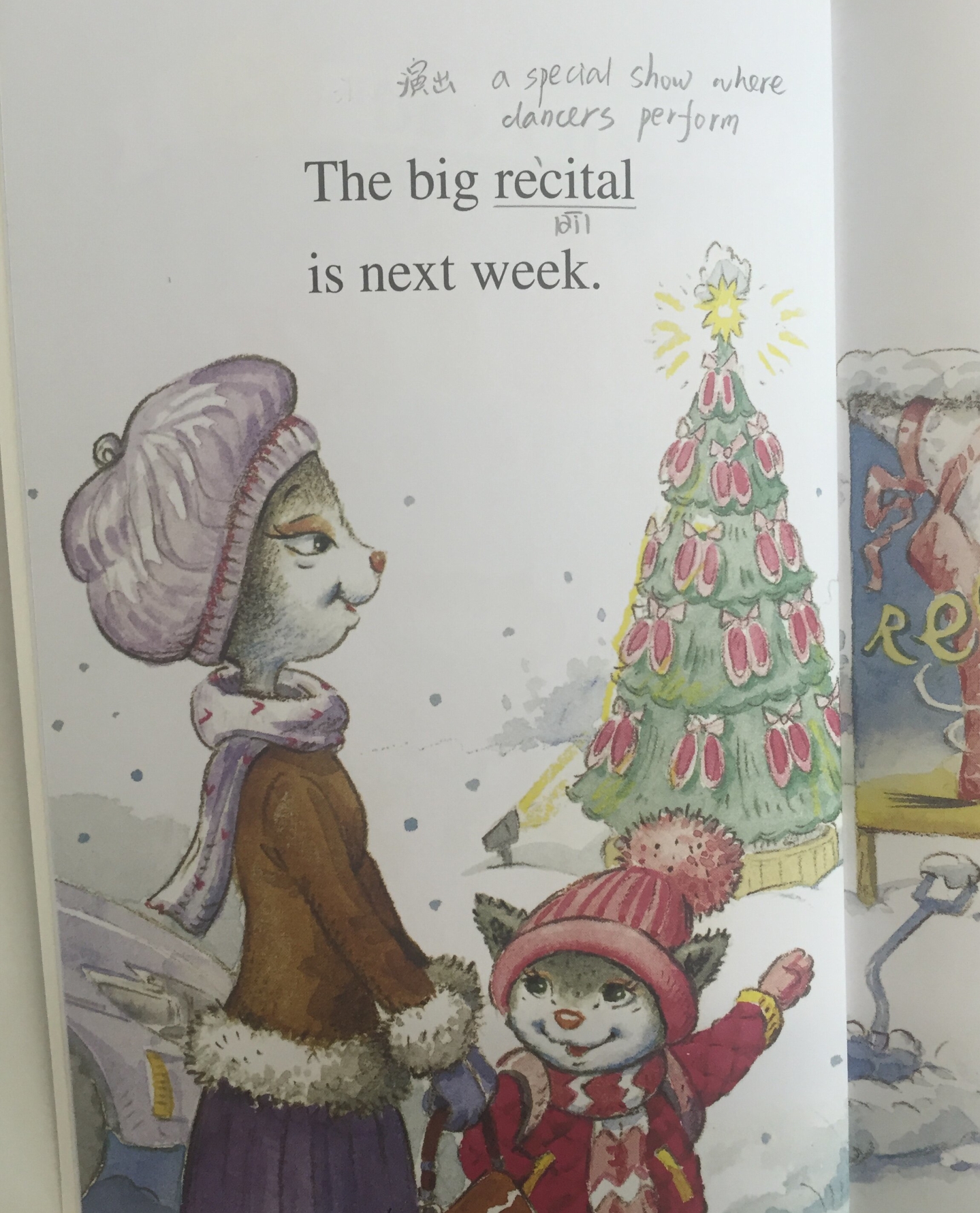 跟小猫Mia绘本学跳舞相关的英文，服装、舞蹈动作应有尽有