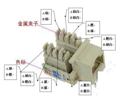 水晶网线插头如何排线,家庭网络插座一般用什么规格的线