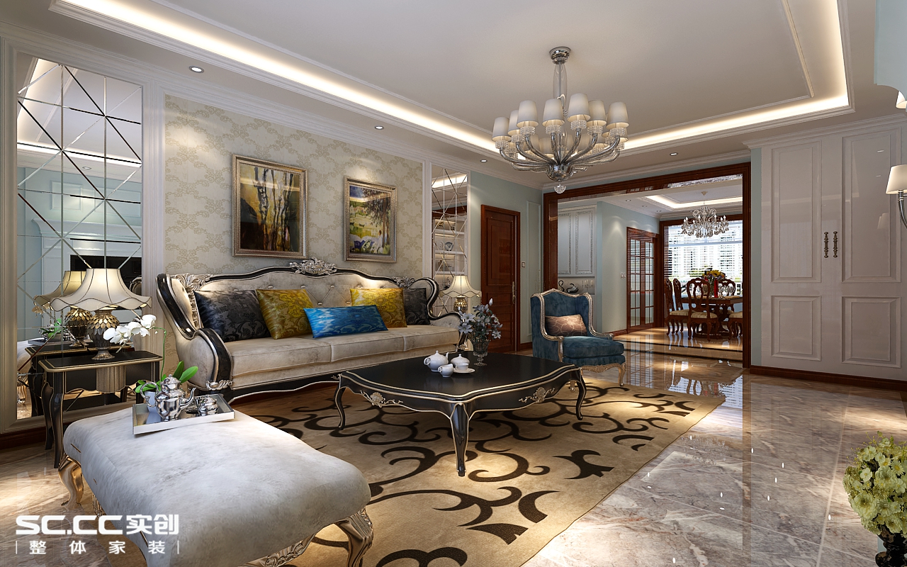 14万简欧装修效果图,14万装修90平方房子效果图