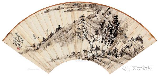 扇面作品65幅扇子拍卖价格,清代十三行檀香折扇拍卖价格