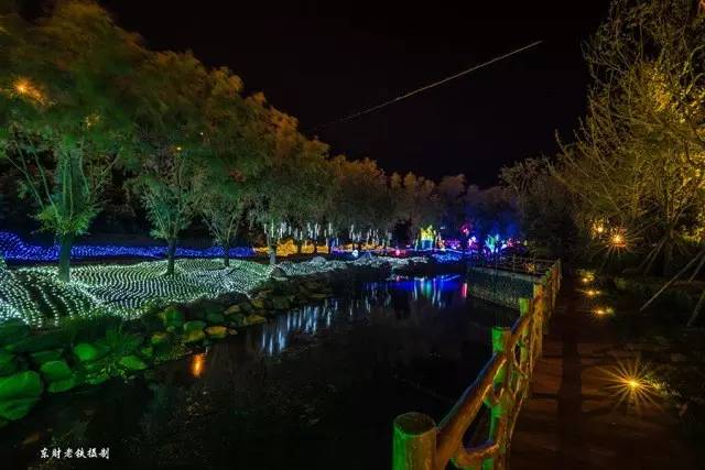 五彩斑斓的灯光夜晚,夜晚的璀璨灯光