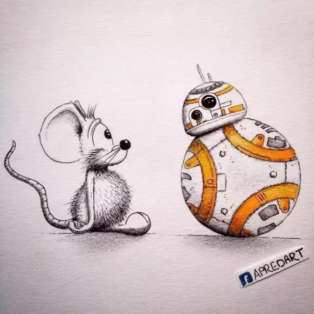 一只聪明的老鼠故事插画,可爱的插画老鼠