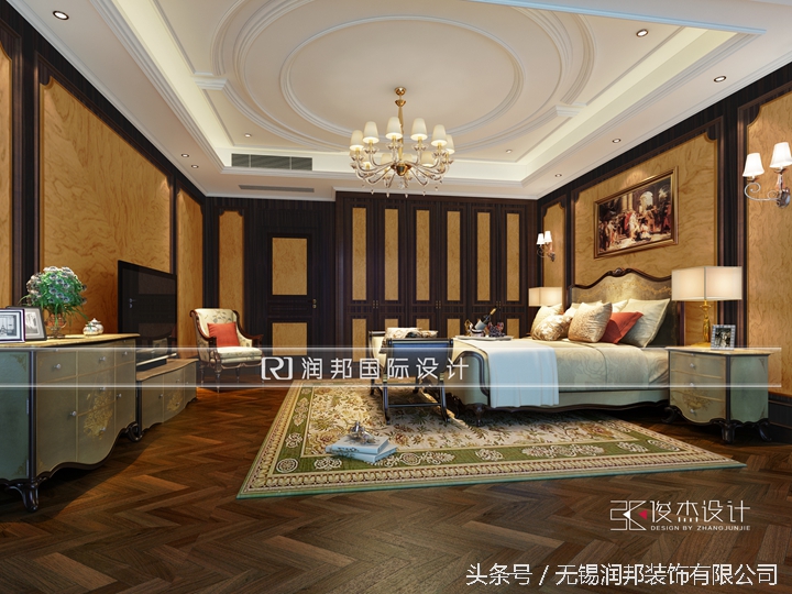 300平米美式风格一楼半豪华别墅,简约法式别墅案例