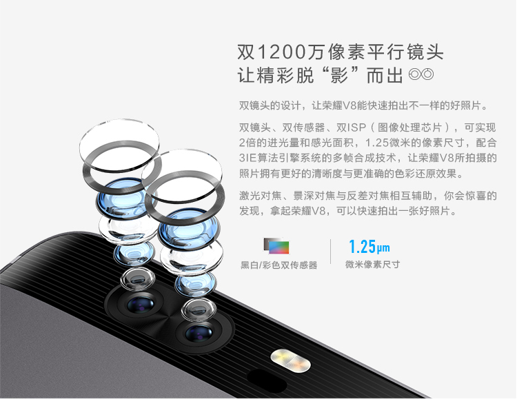 荣耀v8换摄像头教程,荣耀v8双摄像头评测