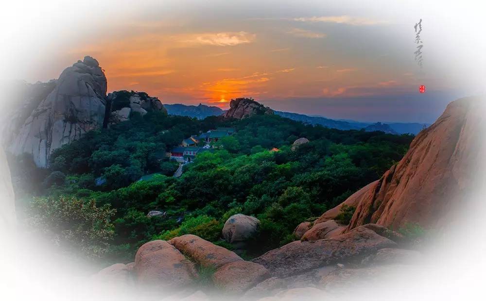 五莲松月湖风景图,美图欣赏旭日东升