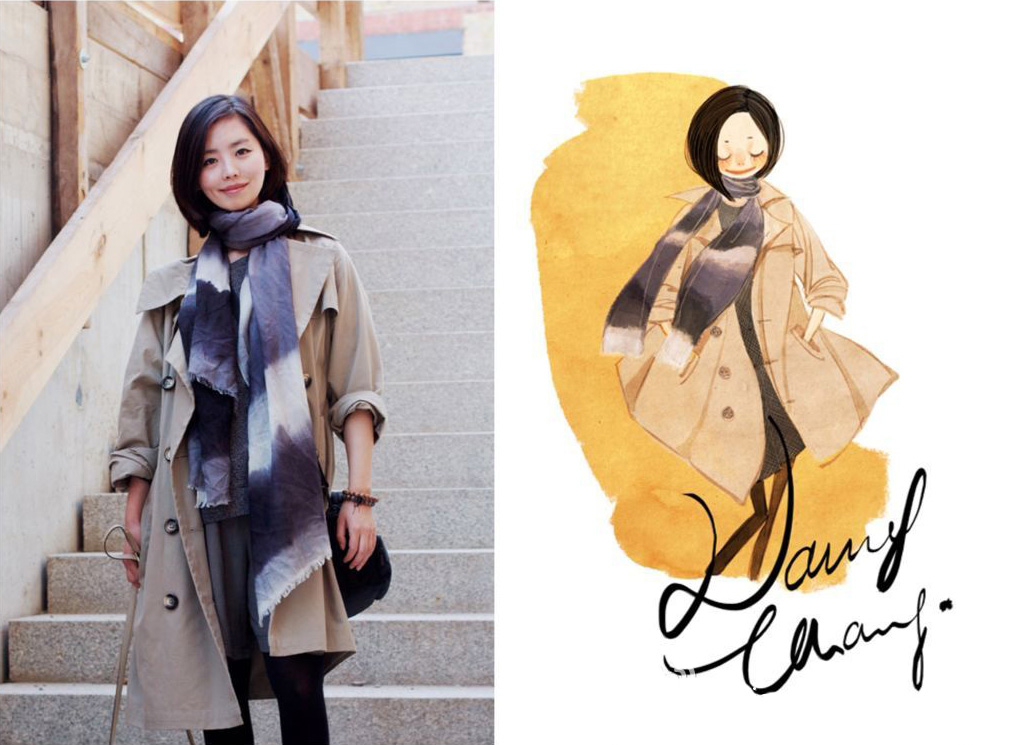 妹妹给自己画插画,把自己和女朋友的日常画成插画