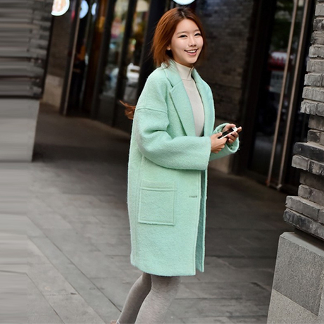 甜美风呢子大衣搭配裤子 (女童呢子大衣春秋甜美)