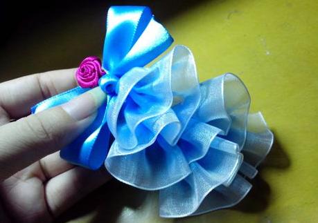 丝带蝴蝶结发卡视频教程,蝴蝶结发卡透明丝带手工制作