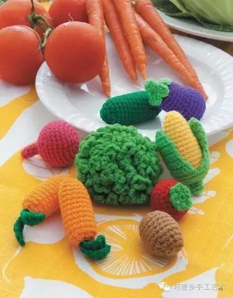 毛线编织蔬菜大全图解,手残党学会的毛线编织小技巧