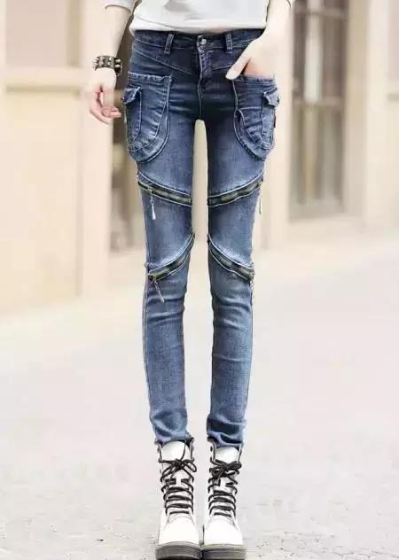 高圆圆秋冬穿搭牛仔裤,高圆圆蓝色牛仔直筒裤穿搭