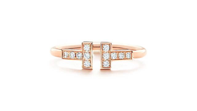 蒂芙尼au750t型戒指多少钱,蒂芙尼t系列戒指国外价格