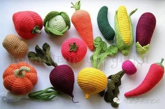 毛线编织蔬菜大全图解,手残党学会的毛线编织小技巧