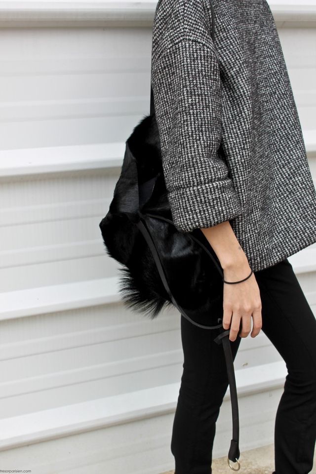黑白灰秋冬搭配简单,秋冬黑白灰搭配