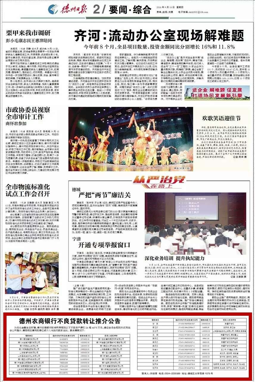 曝光！欠账不还，德州这24个企业（个人），银行喊你们赶紧还贷