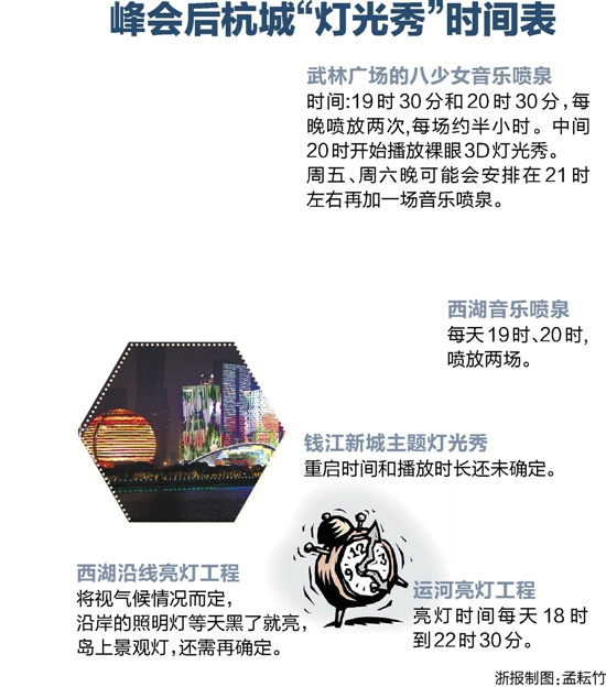 杭州西湖2024灯光秀时间表,灯光秀印象西湖