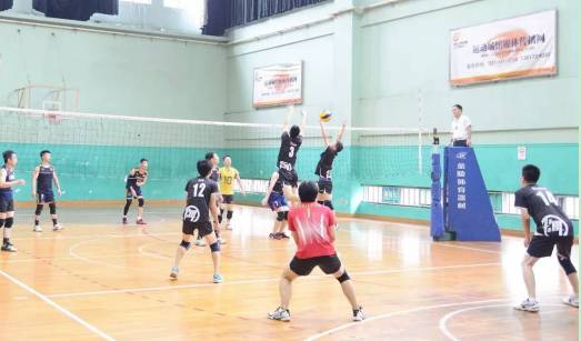 2020年上海市排球联盟比赛,业余排球比赛现场
