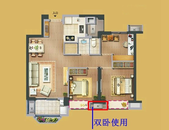 日照城檀悦83平效果图,日照城檀悦复式设计方案