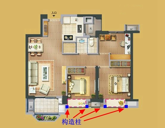 日照城檀悦83平效果图,日照城檀悦复式设计方案