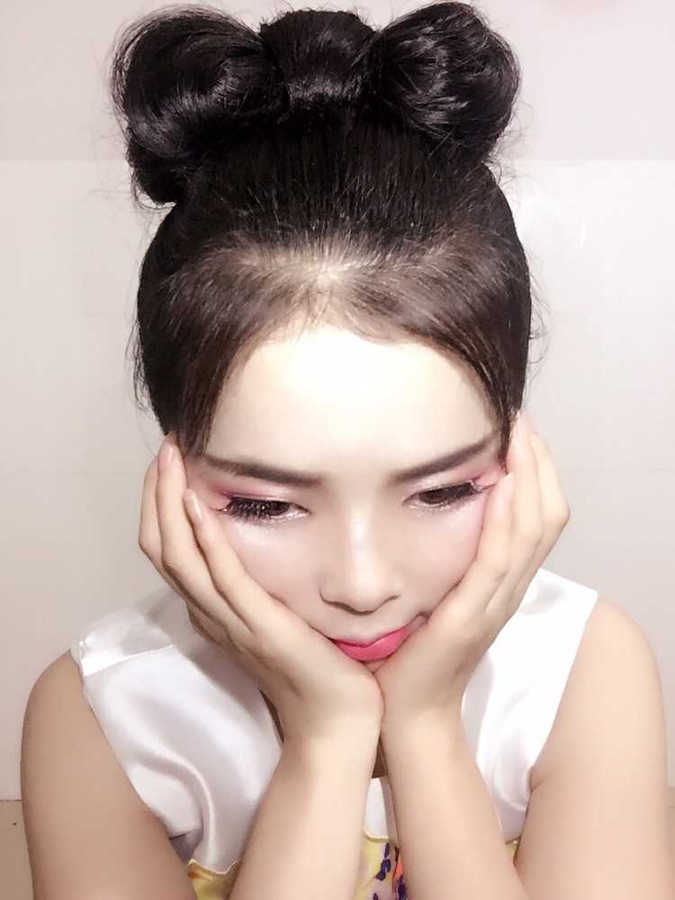 小女孩公主丸子头大蝴蝶结发夹,时尚丸子头秋冬款发饰